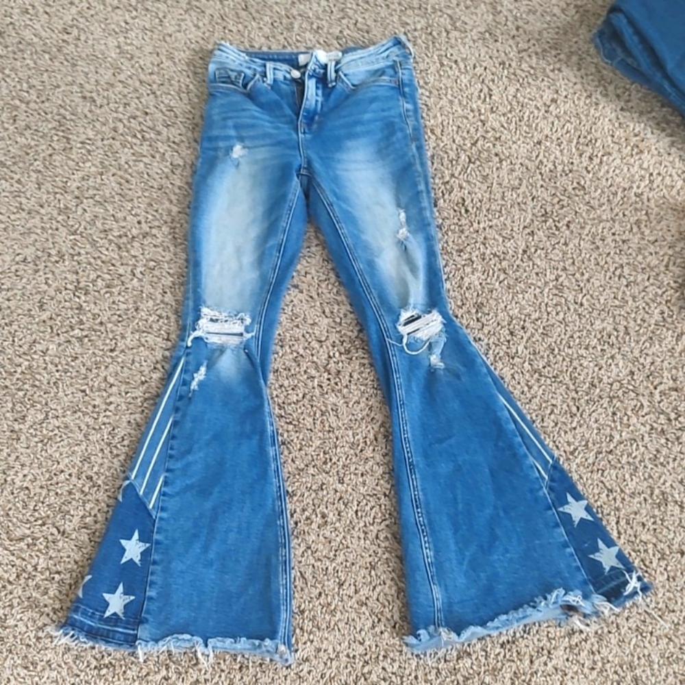 American flag rodeo jeans flaresize 24 inseam 34